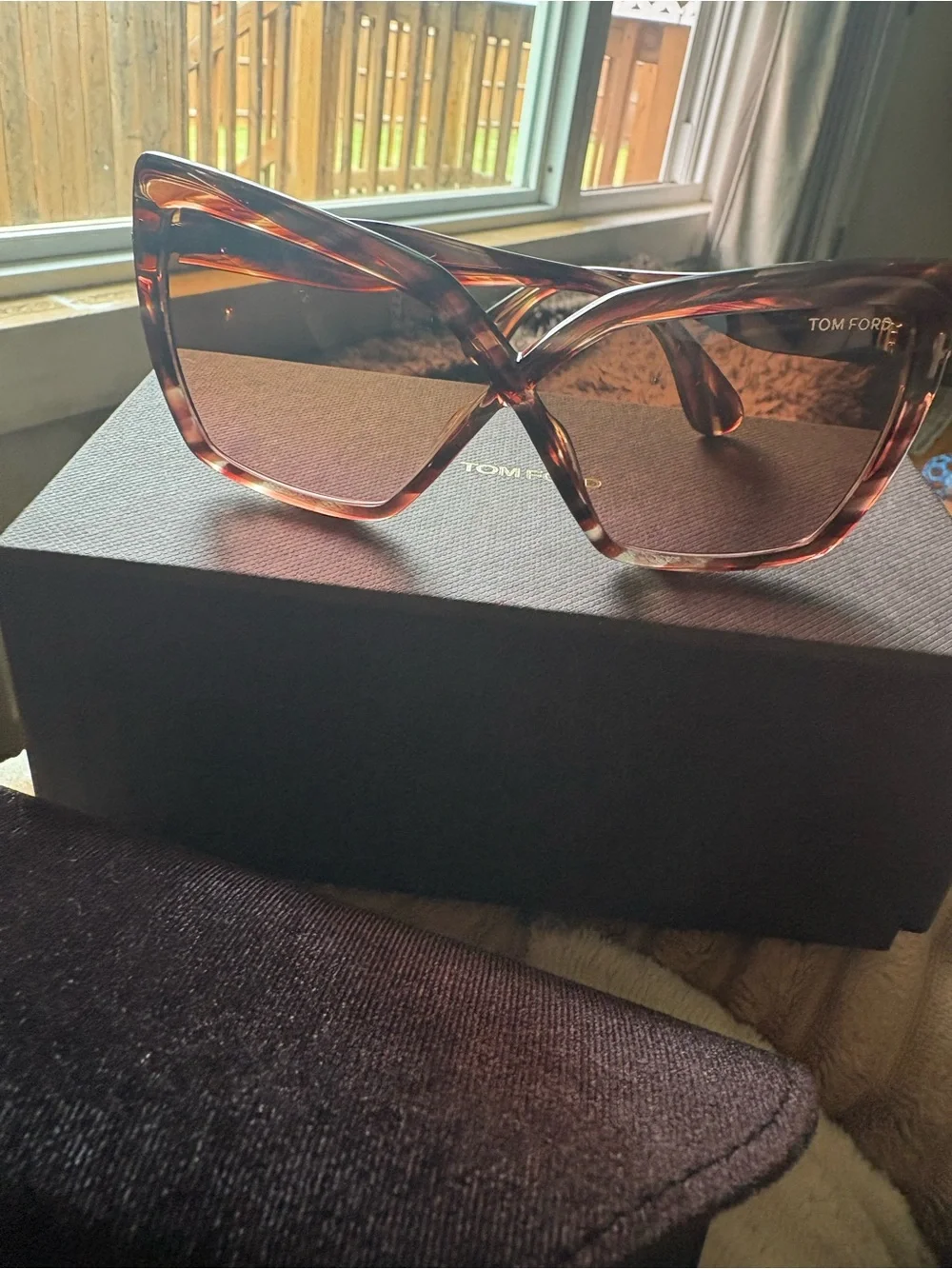 Tom Ford Fiore Women's Oversized Square Sunglasses -